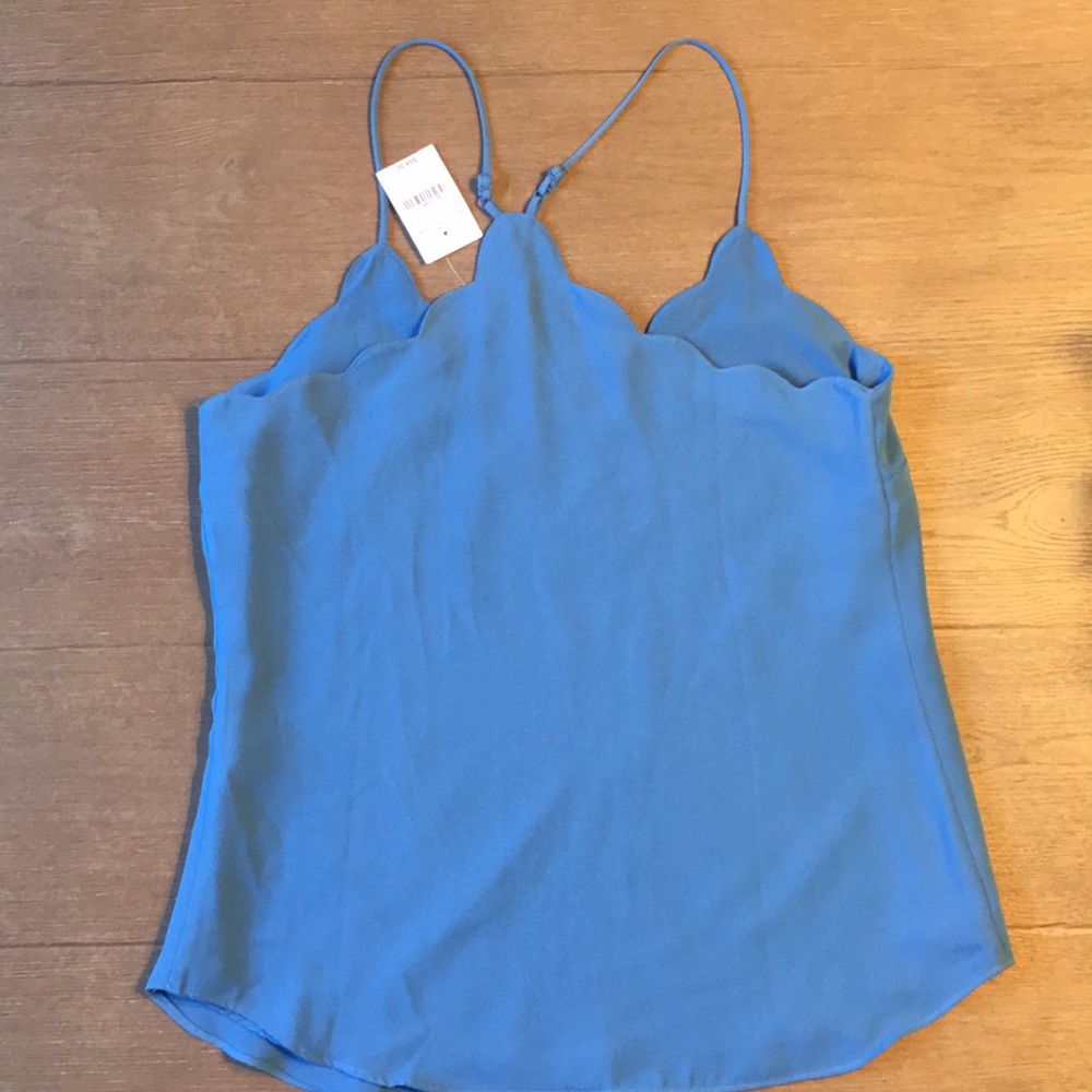 🤩🥳 HOST PICK! 🥳🤩 J Crew Mercantile Scalloped top - new with tag - Picture 2 of 6